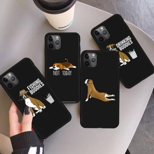 Boxer Dog pattern Phone Case for iPhone 11 12 mini pro XS MAX 8 7 6 6S Plus X 5S SE 2020 XR luxury protective shell capa