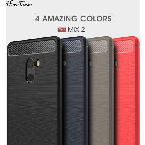 FOR Xiaomi Mi Mix 2S Case FOR Xiaomi Mi Mix2 Cover Case Silicone Soft TPU Brushed Carbon Fiber Texture Case for Xiaomi Mi Mix 2