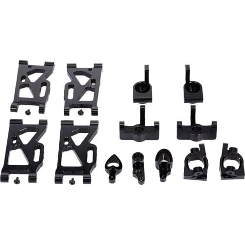 For Wltoys 144001 Racing Car Aluminium Alloy Front And Rear Arms Steering Hub Rear Front Wheel Seat Metal Seat Set