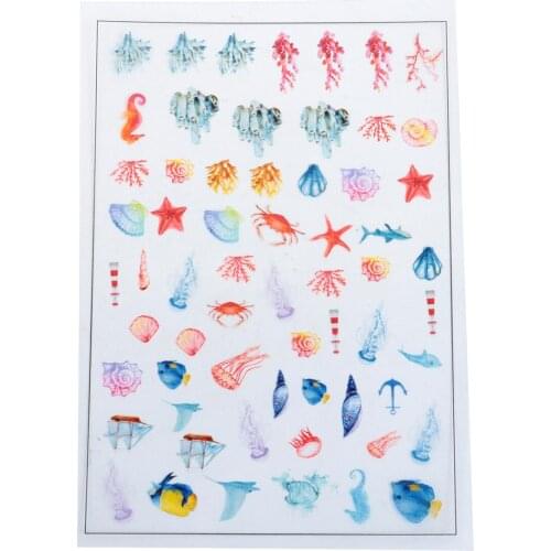 DoreenBeads Flower Heart Wing Sakura Animal PVC DIY Scrapbook Decor Sticker Resin Craft Filling Material Multicolor 2 Sheets