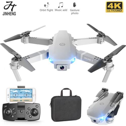 JINHENG E68 Mini RC Drone 4K 1080P HD Camera Wifi FPV Height Hold Mode Foldable Quadcopter Toy Kids Gift