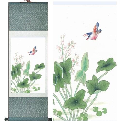 Birds and flower painting silk scroll painting traditional birds and flower painting Chinese paintingPrinted painting