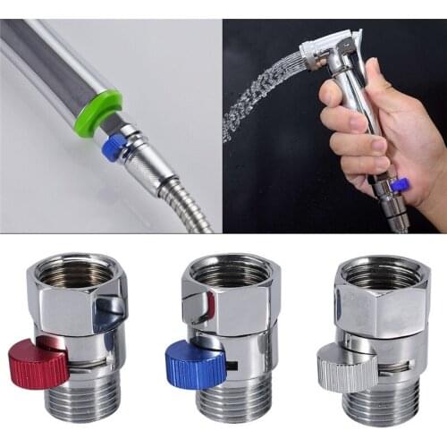 Bathroom Shower Brass Junction Water Flow Control Valve Straight-through Shut-off Angle Valve Bath Water Tap Accessories