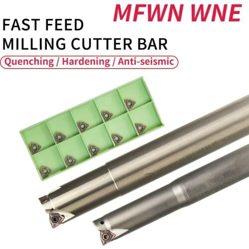 WNE/MFWN90 160-200mm 3T CNC Tool Cemented Carbide Blade WNMG04 High Feed Fast Cutting End Milling Cutter bar