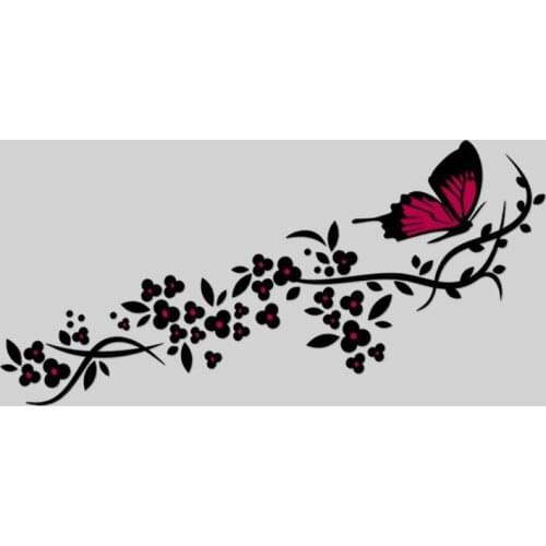 Hot Reflective Lifelike Butterfly Flower Car Sticker Creative Hood Bodywork Lehua NEW KK Good Quality Waterproof Sun Protection