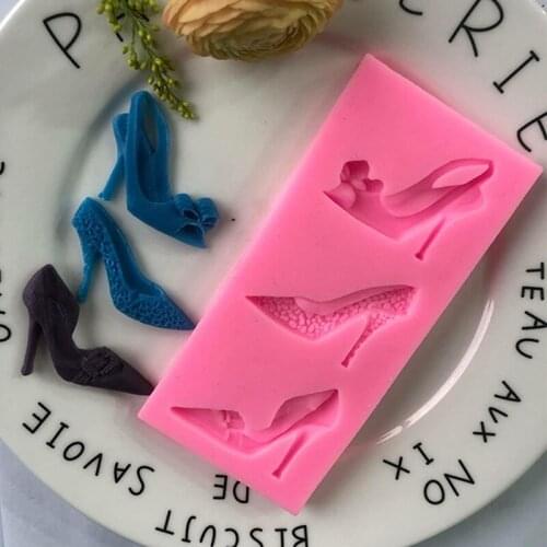 Fashion Silicone Mold High-heeled Shoes Candy Baking Mold Chocolate Fondant Cake Decorating Tools Baking Tools for Cakes