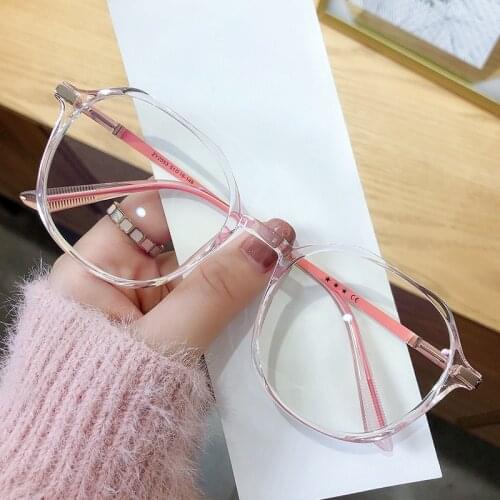 Fashion Women Anti Blue Light Glasses Optic Transparent TR + Metal Glasses Frame Anti-glare Computer Glasses UV400 Accessories