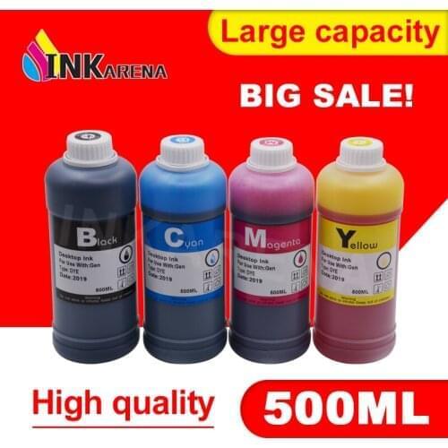 500ml Bottle Printer Ink Dye Refill Kit For HP 122 XL Deskjet 1000 1050 2000 2050s 3000 3050A 3052A 3054 1010 1510 2540