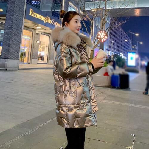 New style down padded jacket womens winter short large size loose padded jacket thick fat padded jacket Korean jacket
