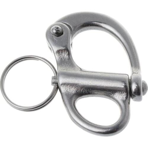 316 Stainless Steel Rigging Sailing Fixed Bail Snap Shackle Fixed Eye Snap Hook Sailboat Sailing Boat Yacht Outdoor Living
