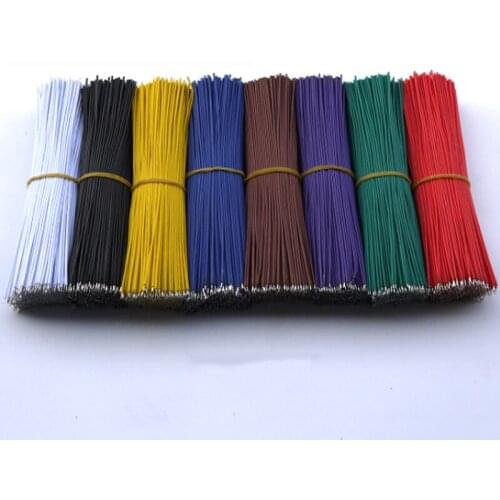 50/150mm 24AWG Jumper Wire Female to Female Double Head Spring Electronic Wire Dupont Line 8 Color Double Head Tin Plating