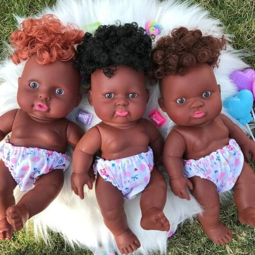 Afro Kid Cute Doll Toys Baby Movable Joint African Doll Toy Black Doll Childrens Best Gift Toy Christmas Gift Home Accessories