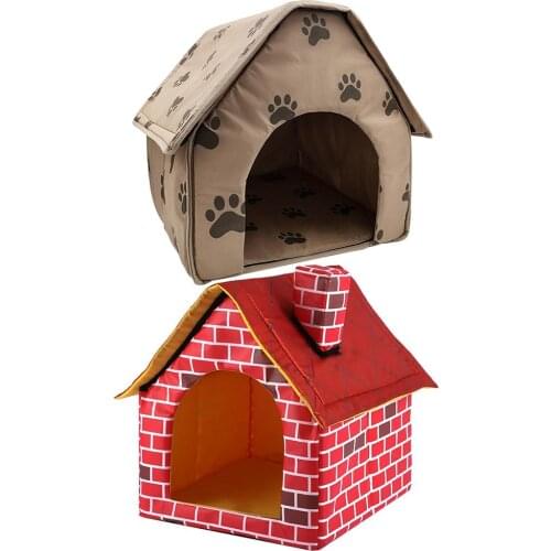 Durable Dog House Classic Delicate Portable Foldable Dog House Small Footprint Pet Bed Tent Kennel Pet Accessories