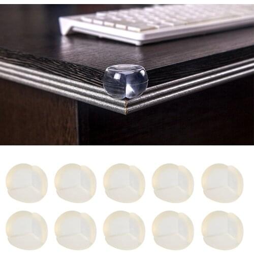 C5AA 10Pcs Children Safety Collision Angle Spherical Transparent Protective Corner