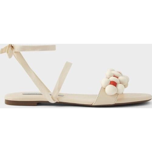 QUNSHENGRUI flowers elements design fashion route round womens summer new ankle trips beach slippers womens flat sandals shoes