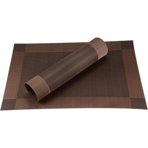 Hot PVC Placemat for Table Mat Pad Drink Wine Coasters Plastic Dining Table Linens Decor Placemats Table Decoration Accessories