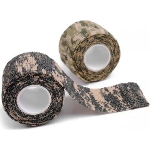Self-adhesive Non-woven Camouflage Invisible Wrap Rifle Gun Hunting Camo Stealth Tape 4.5M Outdoor Hunting Accessories