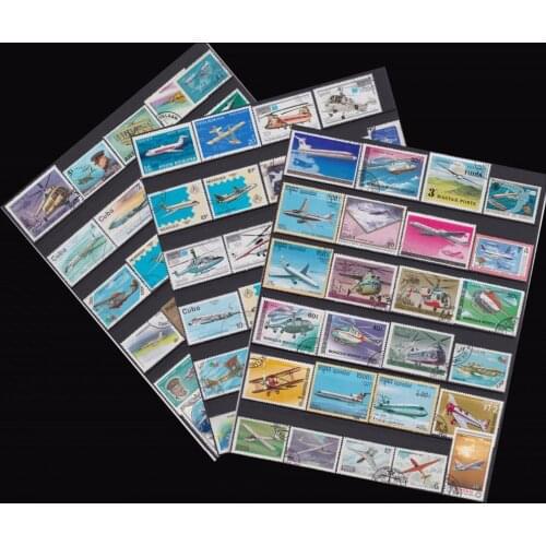 Plane , 250 Pieces / Lot No repeat , Unsed Postage Stamps With Post Mark From World Wide For Collecting