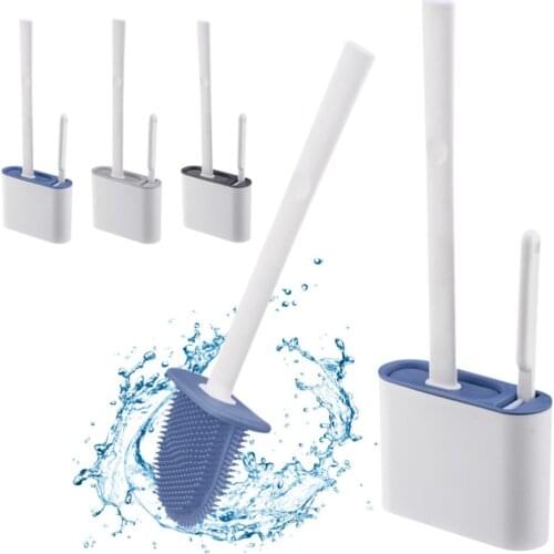 Toilet Brush No Dead Ends To Wash The Toilet Silicone Brush Hanging Type Toilet Brush Toilet Silicone Brush Bathroom Accesso