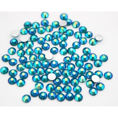 High Quality Crystal Rhinestone Blue Zircon AB Flatback Strass Nail Art Non Hotfix Rhinestones For DIY Nails