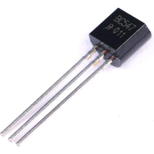 Taidacent 500 Pcs BC547 Transistor 50V 0.1A High Voltage Low Noise TO-92 Switching NPN Epitaxial Silicon Transistor