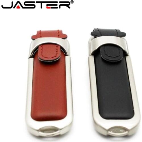 JASTER 64GB 100% real capacity leather model model usb flash drive usb 2.0 4GB 8GB 16GB 32GB pen drive gift