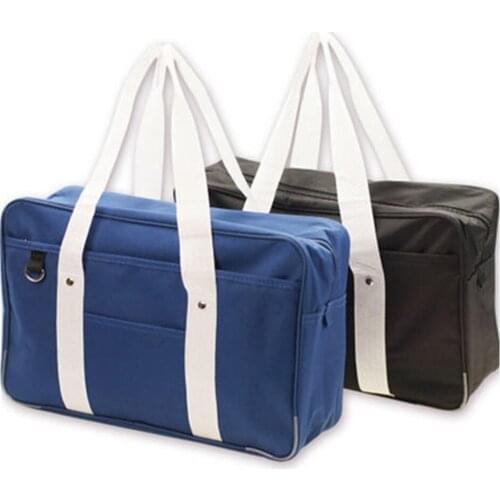 Large Capacity Fashion Women Sports Fitness Travel Bag Shoulder Tote Bag Campus Student Casual Oxford Cloth Shopper Handbags