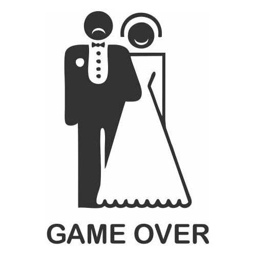 The Groom Took The Bride And Walked Into The Palace Of Marriage Car Stickers For Car Trunk Lid Design Removable Art Mural FA220