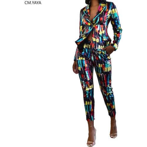 GL Women Winter Tracksuit Full Sleeve Mesh Patchwork Blazers Pants Suit Two Piece Set Office Lady Outfit uniform Womens set 062