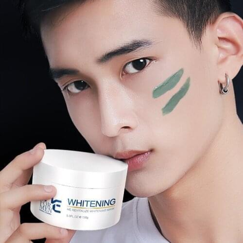 1-150g whitening mask mud mask blackheads acne whitening facial care mens deep cleansing and moisturizing