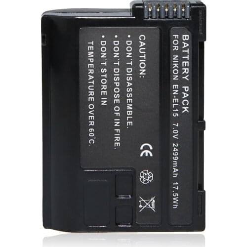 1 pcs 2499mAh EL15 EN-EL15 EL15 Rechargeable Li-ion battery EN EL15 for D7000 1V1 D800 D800E D600, ENEL15 For accessories