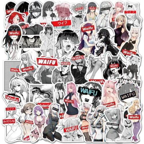 10/30/50PCS Cartoon Sexy Cute Anime Girl Graffiti Suitcase Laptop Guitar Sticker Decoration Toy Wholesale