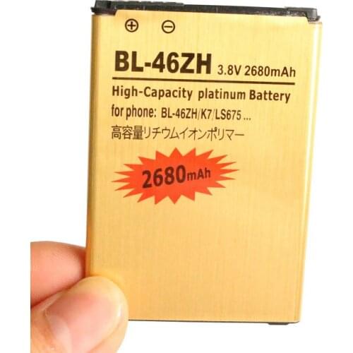 10pcs /lot 2680mAh BL-46ZH Battery for LG AS330 K332 K350N K371 K373 K7 Tribute 5 K8 (2016) K89 LS675 LS675 M1 M1V MS330 US375