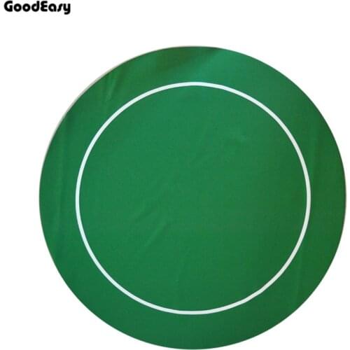 138cm High Quality Green Texas 'em Poker Round Rubber Mat Poker Game Table Casino Layout Poker Cloth with Shoulder Bag