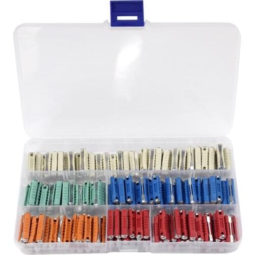 200pcs Car Ceramic Fuse Torpedo Fuses Assortment Kit 5A-25A With Box