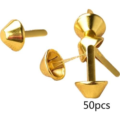 50Pcs Bag Purse Handbag Feet Nailheads Bottom Studs Nail Luggage Spike Rivets