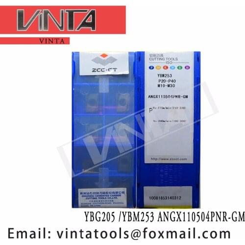 Free shipping high quality 10pcs/lots YBG205 YBM253 ANGX110504PNR-GM cnc carbide turning inserts