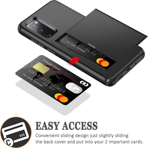 For Samsung Galaxy S20 FE Case Wallet Case Card Slot Holder Dual Layer Cover For samsung Galaxy s20FE Fan Edition 5G s20 FE G780