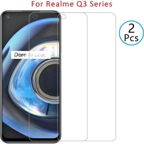 Case for realme q3 pro q3i 5g cover screen protector tempered glass on realmeq3 realmi q 3 i 3q q3pro protective phone coque bag