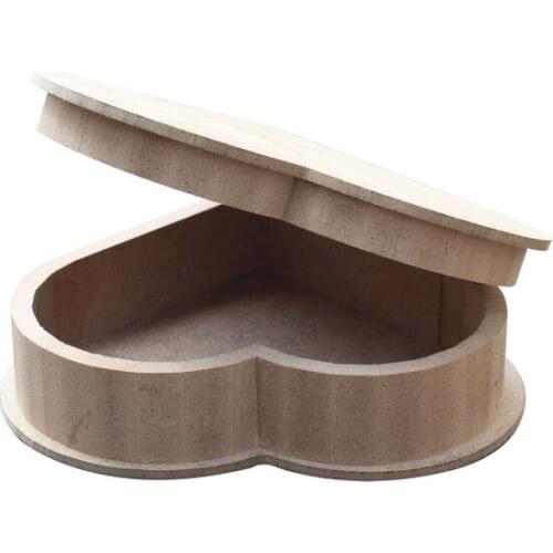 Ku38 Wood Heart Box paintable decorative objects декоративные предметы под роспись