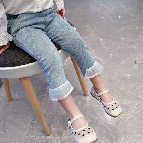 Kids Casual Lace Pants Girls Little Baby Clothing New 2021 Cute Fashion