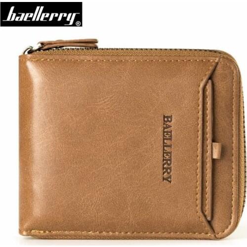 Baellerry Short Wallet Men Top quality leather men wallets multi-function Male Clutch purse with coin pocket card holder Hot