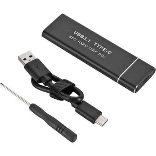 M.2NGFF SATA SSD to USB3.1 Type-C Mobile Hard Disk Box Adapter Card External Drive Enclosure Case For m2 SATA SSD USB3.1 T8NF