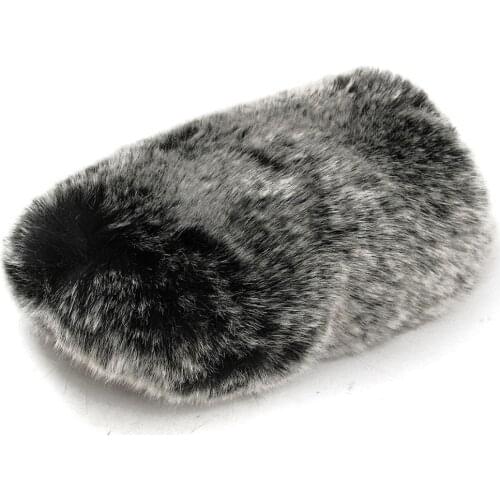 Mayitr 1pc Outdoor Furry Microphone Windshield Grey Black 17cm Mic Windscreen Wind Cover Muff Fit For Rode VideoMic PRO