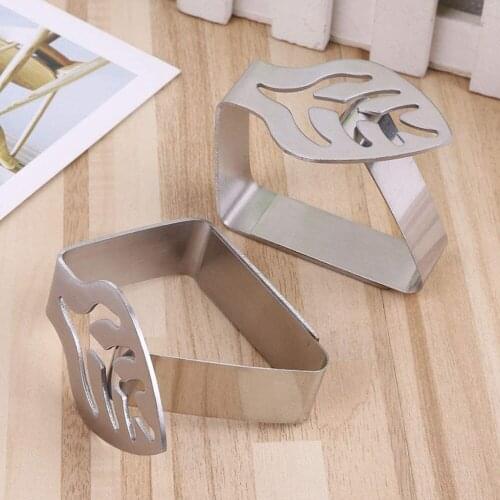 Desktop Decoration Stainless Steels Tablecloth Clip Leaf Butterfly Shaped Restaurant Tablecloth Rack