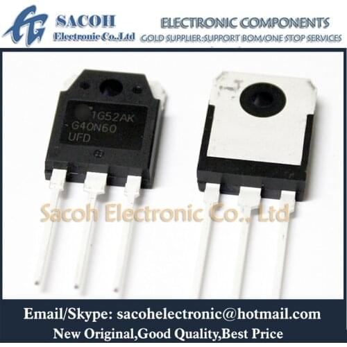 New Original 5PCS/Lot SGH40N60UFD G40N60UFD G40N60 or SGH40N60UF G40N60UF 40N60 TO-3P 40A 600V Ultrafast IGBT