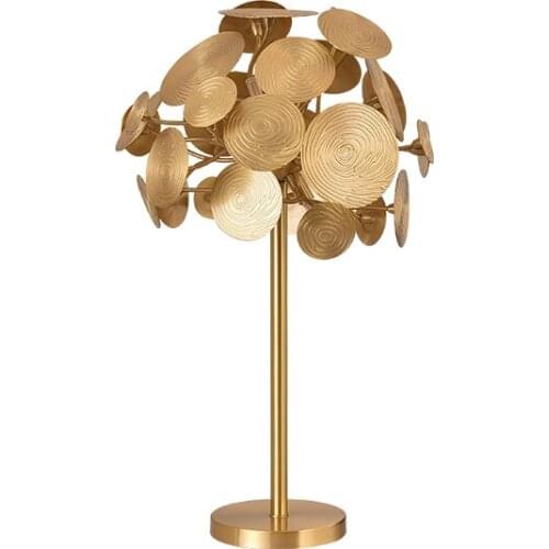 New design creative contemporary copper table lamp shade for reading room cafe living room restaurant