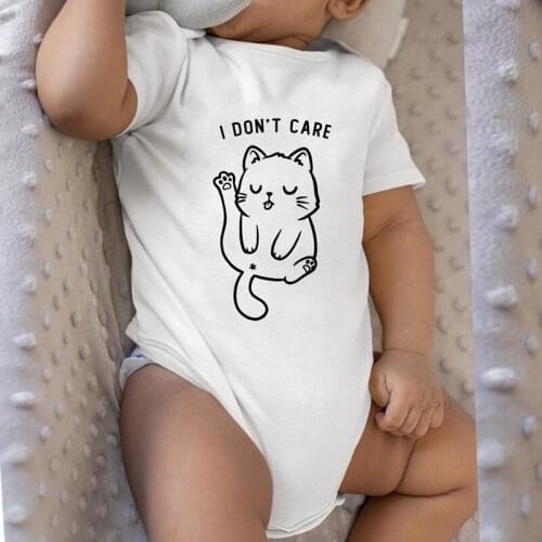 Cute Cat Printed Toddler Girl Fall Clothes New Born Baby Items Costume Boy Accessories Kids Clothing Bodysuit for Babies Jumsuit
