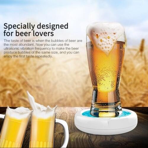 Portable Cocktail Beer Foam Maker Beer Bubbler Household Supersonic Foaming Machine Sonic Foamer For Ice Beer Accessories