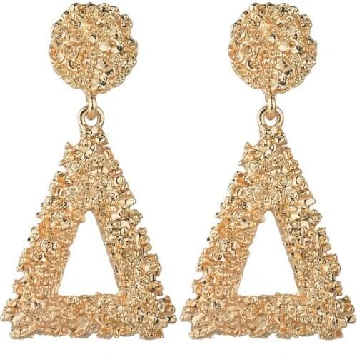 Exaggerated Big Earrings Trend Hollow Personality Triangle Earrings 2020 Fashion New Womens Earrings Wholesale Sales Kloczyki